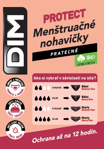 Dámské kalhotky MENSTRUAL midislip Černá - BELLINDA DIM černá S