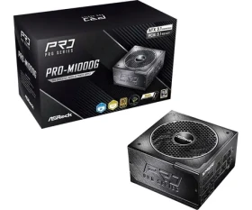 ASRock PRO-M1000G černá / Zdroj ATX / 1000 W / 80 PLUS Gold / ATX 3.1 / 135 mm (90-UXR100-GFEAA2)