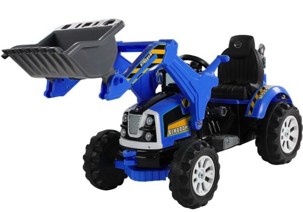 Mamido Elektrický traktor - s radlicí modrý