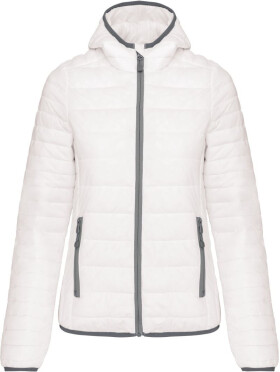 Kariban K 6111 Lehká dámská prošívaná bunda s kapucí 20.6111 white M