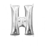 Písmeno H stříbrný foliový balónek 33 cm x 25 cm Amscan Písmeno H stříbrný foliový balónek 33 cm x 25 cm Amscan