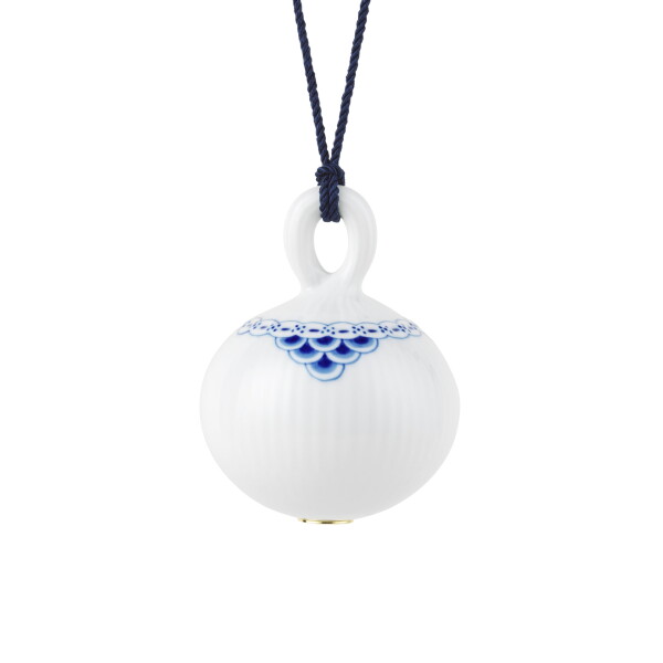 Royal Copenhagen Porcelánová vánoční ozdoba Princess Ø 7 cm, bílá barva, porcelán