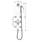KERRA - Panel sprchový s hydromasáží Moonlight 5906365580810