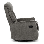Polohovací křeslo, šedá, látka, TV-H9327 GREY2