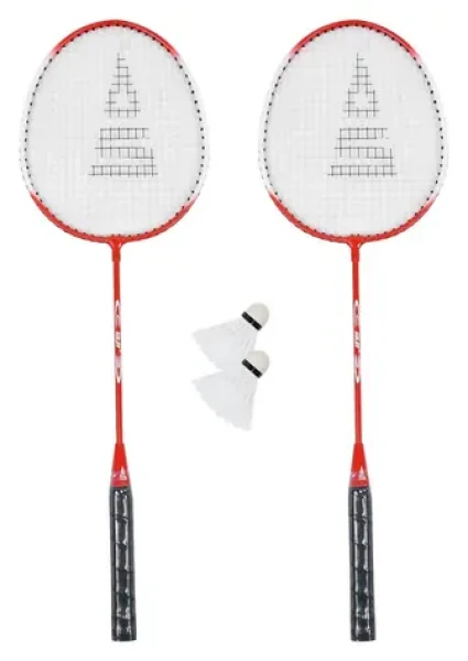 SULOV Badmintonový set červená / 2x raketa 24 cm / 2x míček / Cestovní vak