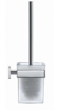 DURAVIT - Karree WC štětka nástěnná s držákem, chrom/mléčné sklo 0099571000
