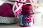 Pébéo Barva na textil Setacolor Light glitter 45 ml - Černá onyx 205