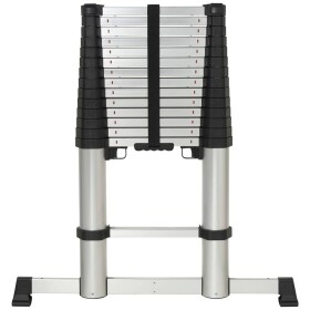 TOOLCRAFT TO-9610266 Slitina hliníku teleskopický žebřík Montáž bez nářadí max.prac. výška: 5.12 m hliník EN 131 18.68 kg