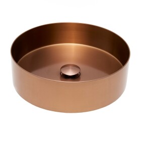 Umyvadlo na desku v barvě rose gold SAT Aurum 38x38 cm bez přepadu SATAUR3838BRG SATAUR3838BRG