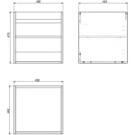 MEXEN - Box-A skříňka pro umyvadlo 45, dub 91AX1-0450-470-1-81