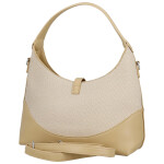 Trendy dámská koženková kabelka do ruky Lussy, béžová