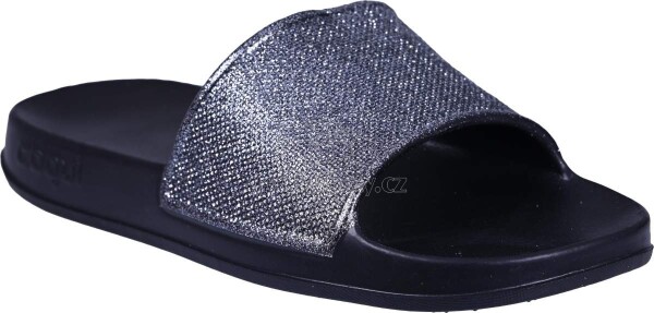 Dětské plážovky Coqui 7082 Black/Silver Glitter Velikost: