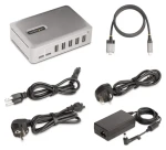 StarTech stříbrná / USB-C hub / 7 portů / USB 3.2 Gen 2 / napájecí adaptér / 1 m kabel (10G5A2CS-USB-C-HUB)