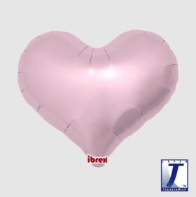 Balónek srdce světle růžové metalické 45 cm Balónek srdce světle růžové metalické 45 cm