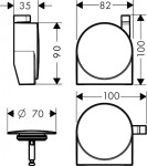 HANSGROHE - Exafill S Vrchní sada vanového výtoku, chrom 58117000