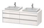 DURAVIT - Ketho Umyvadlová skříňka 50x140x55 cm, 4 zásuvka, lesklá bílá KT6757B2222