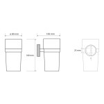 SAPHO - LARISSA sklenka, mléčné sklo, černá/měď mat WS004BC