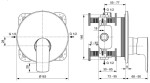 IDEAL STANDARD - Connect Air Baterie pod omítku, Magnetic Grey A7034A5