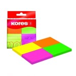 Kores Neonové bločky Multicolour 40x50 mm ve 4 barvách