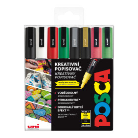 Posca sada popisovačů CHRISTMAS, 0,9 1,3 mm, vánočních barev