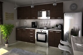 FRONTI Kuchyňská linka ELENA 240x180 - Wenge