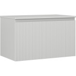 MEXEN/S - Rivel koupelnová skříňka pod umyvadlo 80 cm s deskou, 1 šuplík, reliéf , šedá mat 91A20-08047-1-BFC62