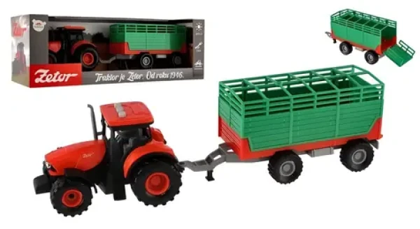 Traktor Zetor s vlekem na seno