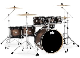 PDP Concept Maple 7 Piece Satin Charcoal Burst Laquer