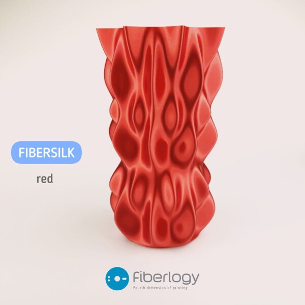 PLA FiberSilk filament červený metallic 1,75mm Fiberlogy 850g