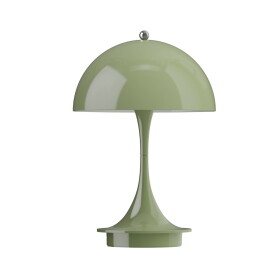 Louis Poulsen Přenosná lampa Panthella 160 V3 Opaque Moss Green, zelená barva, plast
