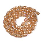 Skleněný korálek - kapka - medová - 15 x 10 mm - 1 ks