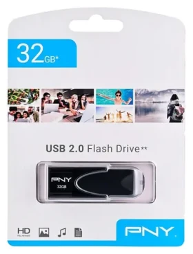 PNY Attaché 4 černá / Flash disk / 32 GB / USB 2.0 / čtení 25 MB/s (FD32GATT4-EF)