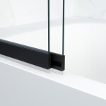 HOPA - Vanová zástěna EASY SLIDE BLACK NEW - Barva rámu - Černá matná, Rozměr A - 100, Rozměr C - 150, Směr zavírání - Univerzální Levé / Pravé, Výplň - Čiré bezpečnostní sklo - 5 mm BCEASL100BCN