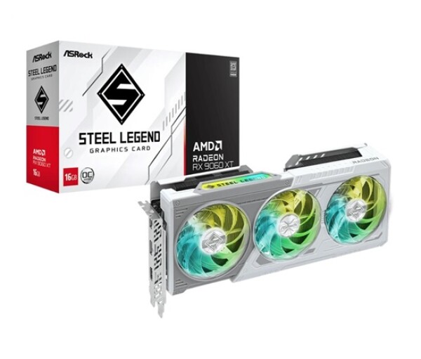ASRock VGA AMD Radeon RX 9060 XT Steel Legend 16GB OC, RX 9060 XT, 16GB GDDR6, 2xDP, 1xHDMI EDF_1883049