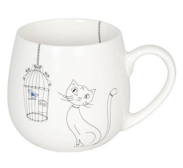 Hrnek buclák - Kočka a ptáček v kleci / Cats and Birds