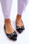 Elegantní baleríny s mašlí 9513 černé - Sweet Shoes černá 38