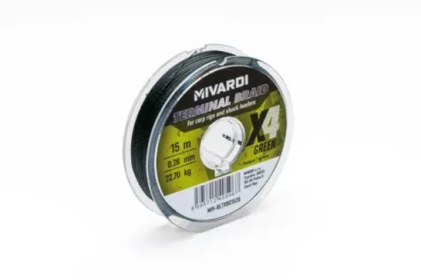 Mivardi Šňůrka Terminal X4 Braid Green 15m 0,10mm (MIV-BLTXBG1510)