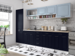FRONTI Kuchyňská linka BIRGID 300cm - Denim + marine blue