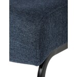 Židle jídelní, taštičkové pružiny v sedáku, modrá látka, černý kov