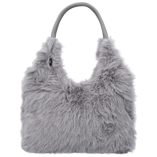 Módní dámská plyšová kabelka do ruky Viorica, šedá