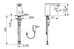 HANSA - Electra Termostatická elektronická umyvadlová baterie, bateriové napájení, Bluetooth, matná černá 9210221933