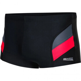 Pánské plavecké šortky Aron M.16 černo-červené - Aqua Speed 4XL