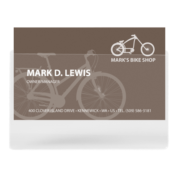 Djois samolepicí kapsa na vizitky, 95 x 60 mm, otevřená delší str., 100 ks