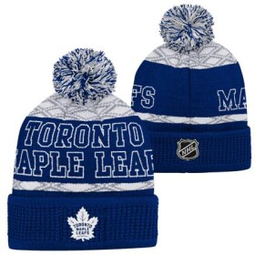 Outerstuff Dětská zimní čepice Toronto Maple Leafs Puck Pattern Cuffed Pom