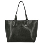 Módní dámská koženková kabelka na rameno Kleantis, tmavě zelená