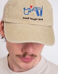 Dog Owners Club Woof laugh love cap Vintage Stone