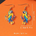 Ptakoviny.cz Náušnice papoušek barevný