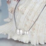 Elenys pozlacený choker náhrdelník s mořskými perlami 18K bílé zlato