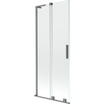 MEXEN/S - Velar L dvoukřídlá posuvná vanová zástěna 85 x 150, transparent, grafit metal 896-085-003-01-95