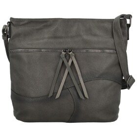 Stylová dámská koženková crossbody kabelka Herta, tmavě šedá